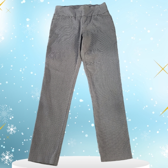 Attyre New York Black and White Houndstooth Stretchable Dress Pants Size 6 - Picture 1 of 9